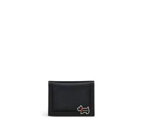 RADLEY Heritage Lane - Tarjetero pequeño de piel - Negro - Cartera plegable compacta con 3 ranuras para tarjetas + ventana para identificación