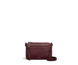 RADLEY London Fountain Park - Bolso cruzado pequeño de piel con cremallera para mujer, Merlot