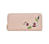 RADLEY London Wild Roses - Cartera grande con cremallera alrededor, Rosa claro, Cartera Continental