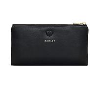 RADLEY - Negro - Bolso de cuero acolchado Mallow Street - Elegante diseño plegable con 10 ranuras para tarjetas, bolsillo para monedas con cremallera, sección de notas y detalle de tachuelas cubiertas