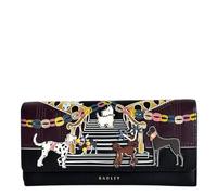 RADLEY Party Pals - Cartera grande con solapa Matinee en piel negra