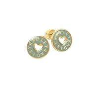 Radley Pendientes chapados en oro de 18 quilates para mujer, esmaltados, con forma de corazón