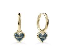 Radley Pendientes colgantes chapados en oro de 18 quilates con forma de corazón azul