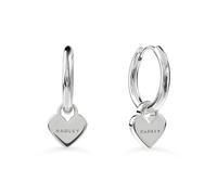 Radley Pendientes colgantes chapados en plata con forma de corazón