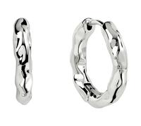 Radley Pendientes de aro de martillo chapados en plata para damas RYJ1641S