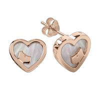 Radley Pendientes RYJ1066 de oro rosa y rosa con forma de corazón