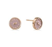 Radley Pendientes redondos chapados en oro rosa de 18 quilates con esmalte rosa