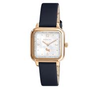 RADLEY Reloj analógico de cuarzo para mujer, chapado en oro rosa, con correa de piel azul oscuro y madreperla, azul, Estilo vintage