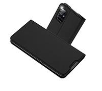 RADOO Funda Compatible con Samsung Galaxy A51 5G, Slim Case de Estilo Billetera Carcasa Libro de Cuero, PU Leather con TPU Silicona Case Interna Suave [Función Soporte] (Gris Oscuro)