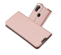RADOO Funda Compatible con Samsung Galaxy M11, Slim Case de Estilo Billetera Carcasa Libro de Cuero, PU Leather con TPU Silicona Case Interna Suave [Función Soporte] (Oro Rosa)