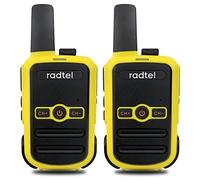 Radtel RT12 PMR446 Walkie Talkie Recargables 16 Canales Licencia Libre Radio CTCSS DCS Walky Walky Radiocomunicación con Carga Tipo USB para Construccion Restaurante Supermercado (Yellow)