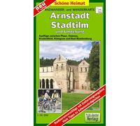 Radwander- und Wanderkarte Arnstadt, Stadtilm und Umgebung: Ausflüge zwischen Plaue, Ilmenau, Kranichfeld, Königsee und Bad Blankenburg. 1:35 000
