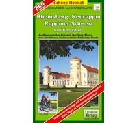 Radwander- und Wanderkarte Rheinsberg, Neuruppin, Ruppiner Schweiz und Umgebung: Ausflüge zwischen Priepert, Herzberg (Mark), dem Stechlinsee, Lindow und der Rüthnicker Heide. 1:50000