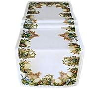 Raebel Mantel Camino de mesa, decoración de Pascua, primavera, conejo de Pascua, poliéster