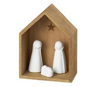 Räder 88960 Winterzeit Belén pequeño de porcelana y madera, 5,5 x 12 x 9 cm