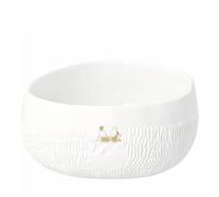 Räder Cuenco de diseño Mach mal Pause - Historias de imágenes - Cuenco de porcelana de alta calidad con relieve de prado y decoración dorada - Cuenco elegante de 13 cm - Regalo para la atención plena