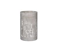 RAEDER Enfriador de botellas de hormigón de 21 cm Botella y vaso gris