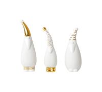 RAEDER Figuras de Papá Noel, juego de 3, blanco blanco