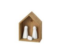 Räder 88960 Winterzeit Belén pequeño de porcelana y madera, 5,5 x 12 x 9 cm
