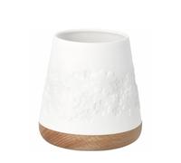 Räder Poesie - Portavelas con diseño de trébol, madera de acacia y porcelana, portavelas con relieve de trébol, amuleto de la suerte para regalo y decoración de mesa