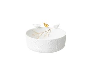 RAEDER Porzellan Schale VOGELSCHWARM 12x6cm Weiss blanco