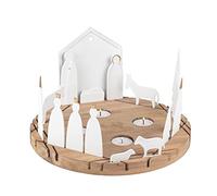Räder [SA2025/08] Objeto luminoso redondo para belén (diámetro 30 cm, altura 16 cm, 16 piezas)