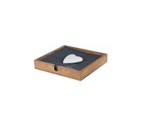 RAEDER Servilletero Corazón marrón