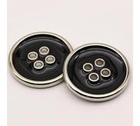 RAEF 10 unids/Lote botón de Costura de Metal de Cuatro Ojos Borde Dorado Plateado Negro Blanco botón de Aceite Camisa Abrigo Accesorios de decoración de Ropa