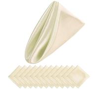 RAEF Servilleta de satén navideña de 12 Uds., servilletas de Mesa Suaves de 48x48cm para decoración de Mesa de Cena de Fiesta de Bodas románticas