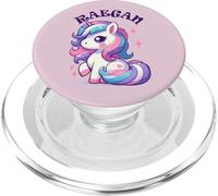 Raegan - Bonito diseño de Unicornio para niñas con Nombre Raegan PopSockets PopGrip para MagSafe