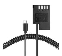 Raeisusp Cable de resorte tipo C DMW BLF19 batería simulada DMW-DCC12 acoplador CC para cámara Panasonic Lumix DMC-GH3K GH4K GH5 GH5S G9.