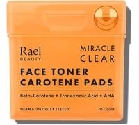 Rael Miracle Clear Discos Tónicos Iluminadores con Caroteno (70 Unidades) | Skincare Coreano, Toner Pads, Exfoliación Facial Suave, Doble Textura, Dermatológicamente Testados, Veganos, Cruelty Free