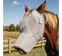 Raelitego Máscara de mosca de caballo con nariz, máscaras ajustables para caballos sin orejas (XS)