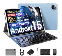 Raemond 11 Pulgadas Tableta en Gemini AI, Tableta Android 16 en Funda Ratón Teclado, Octa-Core, 32 GB RAM 128GB ROM 2 TB TF, 1920 * 1200 Pantalla HD, 90Hz, Cámara Doble 8MP + 16MP, 8000 mAh (Azul)
