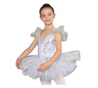 Raenseen Niña Leotardo De Ballet Traje del Lago Los Cisnes Body Clásico Fiesta Temática Actuación Blanco 5-6 años