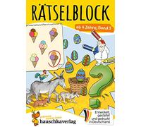 Rätselblock ab 4 Jahre - Band 3: Bunter Rätselspaß für den Kindergarten - Labyrinth, Fehlersuche, knobeln und logisches Denken fördern: 647