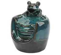 Räucherstäbchenhalter Keramik Material Blau Glasiert Klassisches Design Rückfluss Räucherwerk Wasserfall für Teehaus Meditation Yoga Zuhause