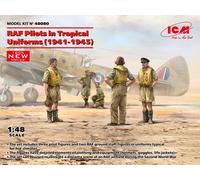 Raf Pilotos En Tropical Uniformes (1941-1945) (100% New Moldes) 1:48 Plástico