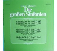 Rafael Kubelik und die Wiener Philharmoniker / Yehudi Menuhin und das Festival Bath Orchestra / Otto Klemperer und das Philharmonia Orchestra London - Franz Schubert: Die großen Sinfonien [Vinyl Schallplatte] [3 LP Box-Set]