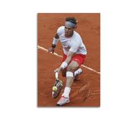 Rafael Nadal - Póster de campeones de tenis para pared, lienzo, obra de arte estética, 20 x 30 cm