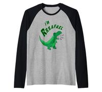 Rafael Nombre Personalizado T-Rex Regalo para niños - I'm Rrrafael Camiseta Manga Raglan