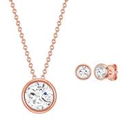 Rafaela Donata Conjunto de joyería oro rosa / transparente One Size EUR
