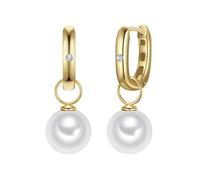 Rafaela Donata Pendientes dorado / blanco perla One Size dorado / blanco perla