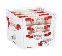 RAFFAELLO Ferrero - 16 paquetes de 3 bombones - Estuche de plástico de coco wafer
