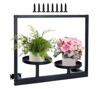 Raffio para maceteros colgantes de pared - Soporte para flores vertical ajustable, organizador de hierbas interiores | Unidad de estantería angular ahorra espacio, moderno almacenamiento decorativo