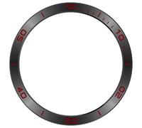 RAFGALDEX Biseles Anillos Fundas Protectoras, Black and Red Solar 51MM | SOLAR Protector de parachoques de acero inoxidable con cubiertas de marco para reloj inteligente de 47 mm / 51 mm