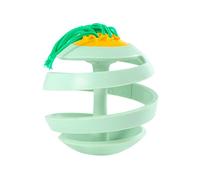 RAFGALDEX Juguete Vaso para Gatos con coletas Divertido para Gatos pequeños | Vaso chirriante con sonidos de animales para aburrimiento, persecución de gatos en interiores, entrenamiento / juego