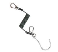 RAFGALDEX Seguridad Buceo Buceo Doble Gancho con Espirales Bobina | Equipo de seguridad subacuático con hebillas de liberación rápida, buceo profesional, equipo seguro, peso ligero