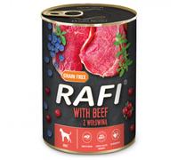 RAFI Perro adulto - Alimento en paté de buey, arándanos y arándanos azules - Cantidad: 400 g