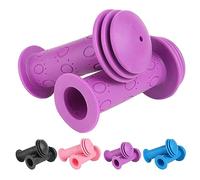 RAFIYU Manijas de Bicicleta para Niños, 1 Par 22mm Antideslizantes, Largo 105mm para Manillar, Scooter, Patinete, Triciclo (Púrpura)